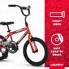Huffy Upshot 12/16/20 Inch Boy's Bike for Kids, Multiple Color Options Available, Removable Training Wheels, BMX Design, Designed for Growth, Durable Construction, EZ Build Assembly view 2