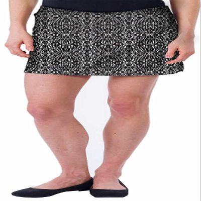 Tranquility by Colorado Clothing Women's Everyday Casual Skirt | Gym/Golf/Tennis/Activewear/Athletic Short Skort (Rhombi Black, XX-Large)