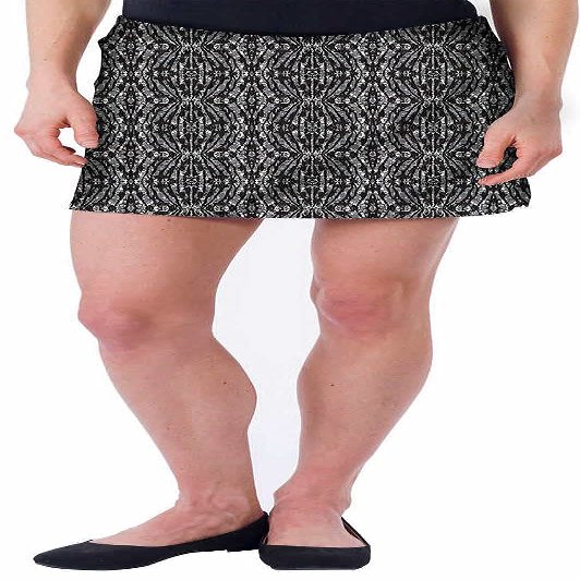 Tranquility by Colorado Clothing Women's Everyday Casual Skirt | Gym/Golf/Tennis/Activewear/Athletic Short Skort (Rhombi Black, XX-Large)