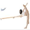 Ballet Barre Single Bar 16 FT Long 1.5 Diameter White, Kids and Adults | Open Bracket Wall Mounted Fixed Height Wooden Ballet Barre, Home/Studio Ballet Bar, Dance Bar, Stretch Bar, Dancing/Stretching view 3