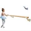 Ballet Barre Single Bar 3 FT Long 1.5 Diameter White, Kids and Adults | Open Bracket Wall Mounted Fixed Height Wooden Ballet Barre | Home/Studio Ballet Bar, Dance Bar, Stretch Bar, Dancing/Stretching view 1