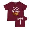 Wizard Theme First 1st Birthday Bodysuit or Tshirt, Option to Personalize, Color Options, Baby, mom, dad, Grandpa, Grandma of one -1st Birthday 3 Colors, Baby Gift, Newborn Black view 3
