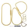 CMVFYL 3PCS Brass Screw Lock Keychain-Simple Style Heavy Duty Car Key Organizer, Universal Key Fob Holder for Men Women, Gold view 1