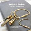 CMVFYL 3PCS Brass Screw Lock Keychain-Simple Style Heavy Duty Car Key Organizer, Universal Key Fob Holder for Men Women, Gold view 3