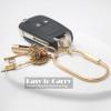 CMVFYL 3PCS Brass Screw Lock Keychain-Simple Style Heavy Duty Car Key Organizer, Universal Key Fob Holder for Men Women, Gold view 4
