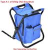 TKUS Folding Camping Fishing Chair Stool Portable Backpack Cooler Insulated Picnic Bag Hiking Seat Table Bags Pesca Tackle Mochila Type A Blue view 4