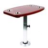 CNCEST Removable Marine Table, Boat Marine Caravan Table, Rectangle Boat Table with Built-in 4 Cup Holders and Pedestal Base Mount Height Adjustable for Caravan RV Marine Boat Mobile Homes view 4