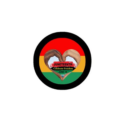12 Pcs. Juneteenth Heart June 19, 1865 Freedom Pinback Button 2.25" Pinback Button Pin for Jackets, hats, etc.