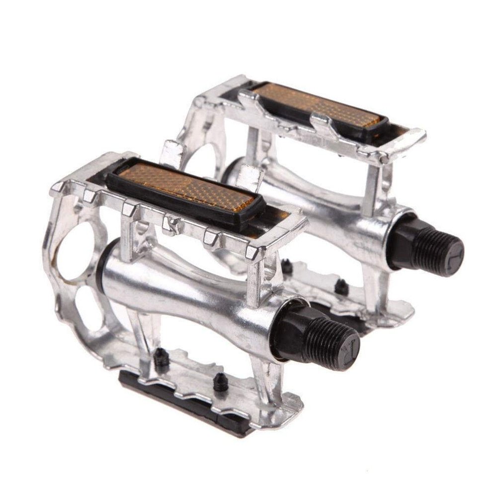 Bicycle Accessories 1 Pair Bike Pedal,Mountain Bicycles Pedals Aluminum Alloy Bike Pedals Non-Slip Bicycle Bearing Cycling Accessories Parts Bike Parts (Color : Silver)