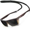 ATTCL Sports Polarized Sunglasses for Men: Secure Anti-Slip Lightweight TR90 Square Frame UV Protection for Driving Fishing Climbing 1124 Brown Grey view 1