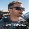 ATTCL Sports Polarized Sunglasses for Men: Secure Anti-Slip Lightweight TR90 Square Frame UV Protection for Driving Fishing Climbing 1124 Brown Grey view 3