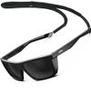 ATTCL Sports Polarized Sunglasses for Men: Secure Anti-Slip Lightweight TR90 Square Frame UV Protection for Driving Fishing Climbing 1124 Back-All view 1