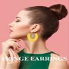 12 Pairs Statement Tassel Earrings Hoop Tassel Earrings Bohemian Geometric Handmade Earrings for Women(Stylish Style) view 4