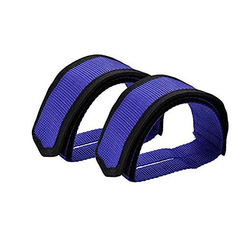 Bicycle Accessories 1pair Nylon Bicycle Pedal,Straps Toe Clip Foot Strap Belt Adhesivel Bicycle Pedal Tape Fixed Gear Bike Cycling Cover Bike Parts (Color : 1 Pair Blue)