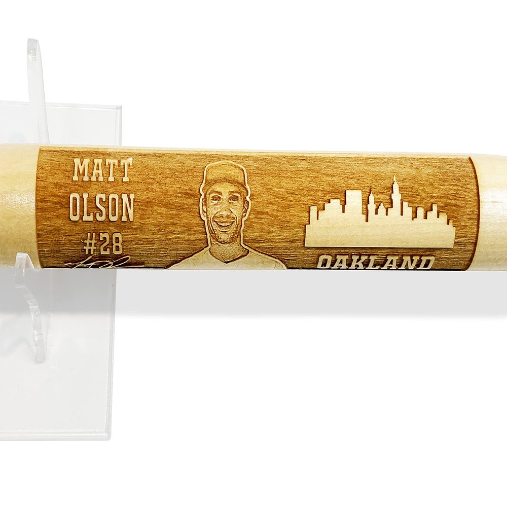 Best Baseball Gifts Laser-Engraved Design-28 Wood Baseball Bat (18" Miniature)