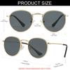 NIDOVIX Kids Polarized Sunglasses Classic Metal Frame for Baby Boys Girls Age 5-9 100% UV Protection (Gold/Grey) view 3