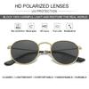NIDOVIX Kids Polarized Sunglasses Classic Metal Frame for Baby Boys Girls Age 5-9 100% UV Protection (Gold/Grey) view 4