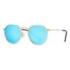NIDOVIX Kids Polarized Sunglasses Classic Metal Frame for Baby Boys Girls Age 5-9 100% UV Protection (Gold/Blue Mirror) view 1