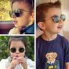 NIDOVIX Kids Polarized Sunglasses Classic Metal Frame for Baby Boys Girls Age 5-9 100% UV Protection (Gold/Blue Mirror) view 2