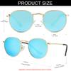 NIDOVIX Kids Polarized Sunglasses Classic Metal Frame for Baby Boys Girls Age 5-9 100% UV Protection (Gold/Blue Mirror) view 3