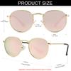 NIDOVIX Kids Polarized Sunglasses Classic Metal Frame for Baby Boys Girls Age 5-9 100% UV Protection (Gold/Pink Mirror) view 3