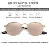 NIDOVIX Kids Polarized Sunglasses Classic Metal Frame for Baby Boys Girls Age 5-9 100% UV Protection (Gold/Pink Mirror) view 4