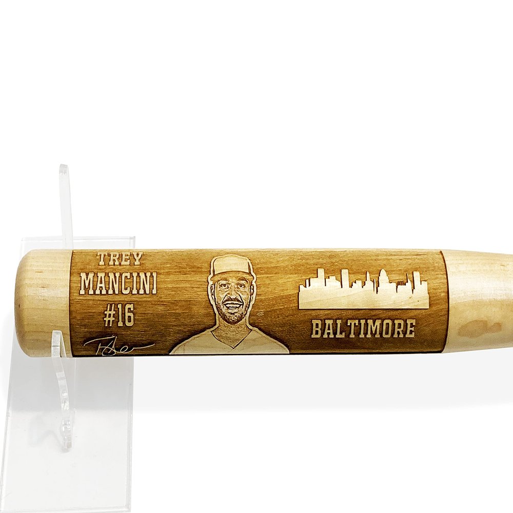 Best Baseball Gifts Laser-Engraved Design-16 Wood Baseball Bat (18" Miniature)