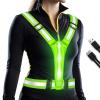 LED Reflective Vest Running Gear, Lights Up Vest Rechargeable, High Visibility Reflective Running Gear for Night Walking Cycling Jogging view 1