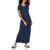 Amazon Essentials Women's Short-Sleeve Maxi Dress, Flowy, Navy, X-Small view 1