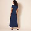 Amazon Essentials Women's Short-Sleeve Maxi Dress, Flowy, Navy, X-Small view 3