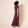 Amazon Essentials Women's Short-Sleeve Maxi Dress, Flowy, Burgundy, Medium view 3
