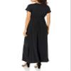 Amazon Essentials Women's Waisted Maxi Dress (Available in Plus Size), Black, Medium view 3
