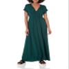 Amazon Essentials Women's Waisted Maxi Dress (Available in Plus Size), Jade Green, Large view 1