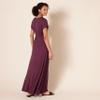 Amazon Essentials Women's Waisted Maxi Dress (Available in Plus Size), Burgundy, Small view 3