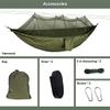 Camping Hammock Swing with Mosquito nets Double Hammock Ultra Light Outdoor Hunting Travel Portable Hammock Tent Sky Blue and Blue view 4