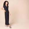 Amazon Essentials Women's Short-Sleeve Maxi Dress, Flowy, Black, XX-Large view 2