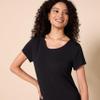 Amazon Essentials Women's Short-Sleeve Maxi Dress, Flowy, Black, XX-Large view 4