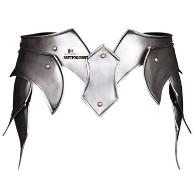 Nautical-Mart Lena Steel Tasset Belt,silver,Large