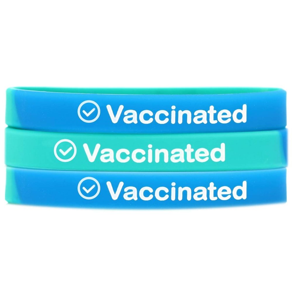 3 Youth Size Vaccinated Wristbands