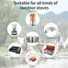 Camping Cookware Set, 4Pcs Stainless Steel Mess Kit with Foldable Handles, Portable Backpacking Cookware, Non-Stick Pots and Pans for Camping, Hiking & Outdoor Cooking view 4