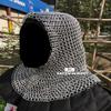 Nautical-Mart Chain Mail Hood Coif Round Neck Chainmail Reenactment LARP Role Play Silver view 1
