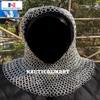 Nautical-Mart Chain Mail Hood Coif Round Neck Chainmail Reenactment LARP Role Play Silver view 2