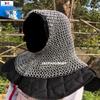 Nautical-Mart Chain Mail Hood Coif Round Neck Chainmail Reenactment LARP Role Play Silver view 4