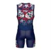 Sparx Men`s Triathlon Suit Trisuit Race Skinsuit Cycling Speed Suit Italian Fabric Swimskin (Navy Skulls, Medium) view 4