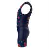Sparx Men`s Triathlon Suit Trisuit Race Skinsuit Cycling Speed Suit Italian Fabric Swimskin (Navy Floral, Small) view 3