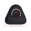 4 Pieces Pad/Patch D Rings for PVC Inflatable Boat Canoe Raft Stainless Steel D-Ring Dinghy Kayak Surfboard Paddle Board (Black) view 3