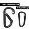 EZYA Carabiner Clip, 860lbs, 3" Iron Heavy Duty Carabiner, D Shape Hook - Hammocks, Camping, Hiking Accessories, Keychains, Caribiniers for Dog Leash, Yoga Swing, Gym etc, Black view 3