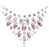 Shop Delfina Rave Crystal Pasties - Chest Sparkle Rhinestone Jewels Body Stickers for Concert Festivals (CJ2 Pink and Silver) view 1