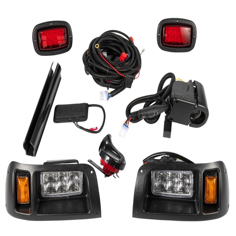 Dr.Acces Club Car DS LED Light with Deluxe harness and Upgrade Headlight Power Kits | with Turn Signals, Hazard Flasher, Horn and Brake for Club Car DS Gas & Electric Golf carts (1993 & up)