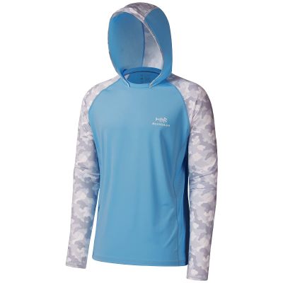 BASSDASH Mens UPF 50 Performance Fishing Shirt Cooling Hoodie Camo Long Sleeve FS17M